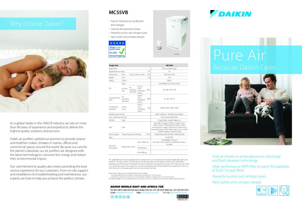 Daikin MC55VB technical leaflet preview