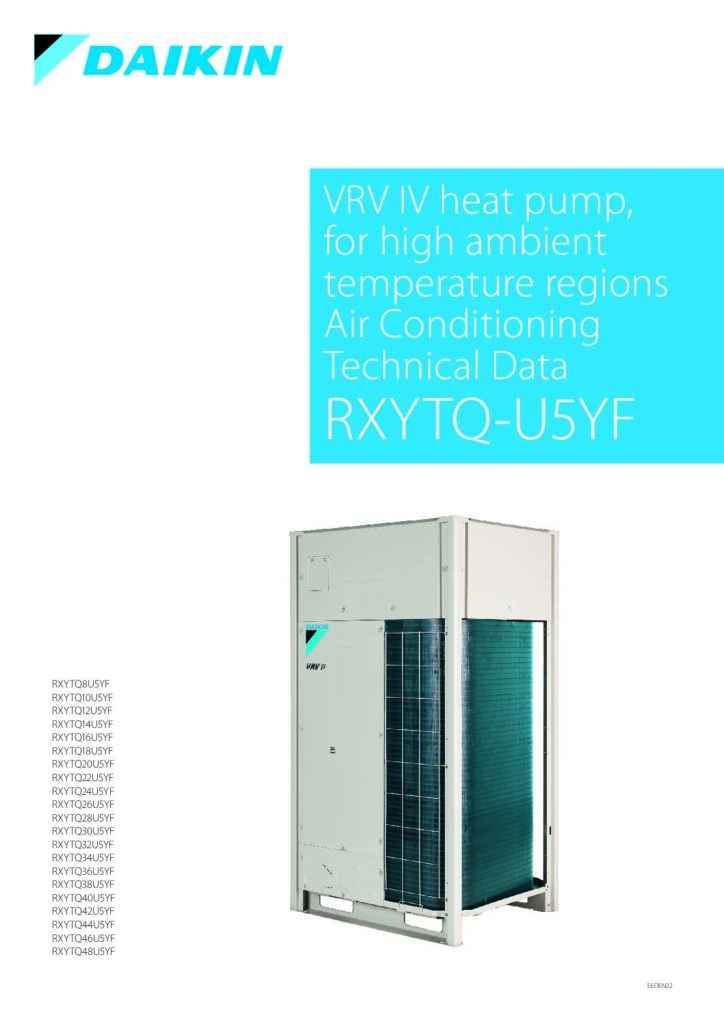 Daikin RXYTQ-U5YF engineering data book cover